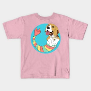 Quincy the Beagle Mermutt Kids T-Shirt